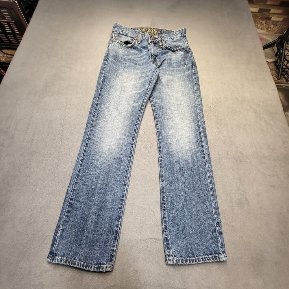 American Eagle Jeans Mens 29x29 Blue Slim Straight Stretch Distressed Denim